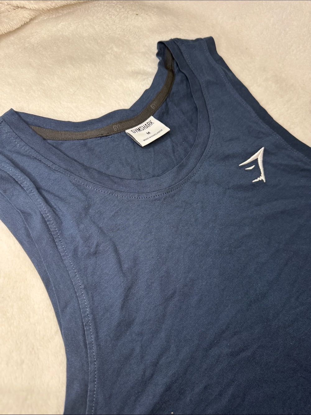 Gymshark Men's Navy Blue Tank Top - Picture 5 of 5